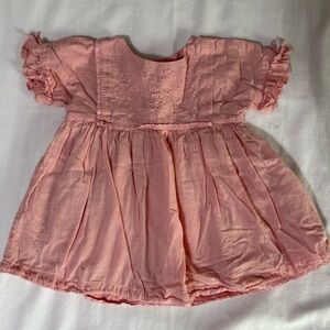 Tommy Bahama Baby Toddler Dress Ruffle Sleeve Embroidered Pink Lined Size 3T